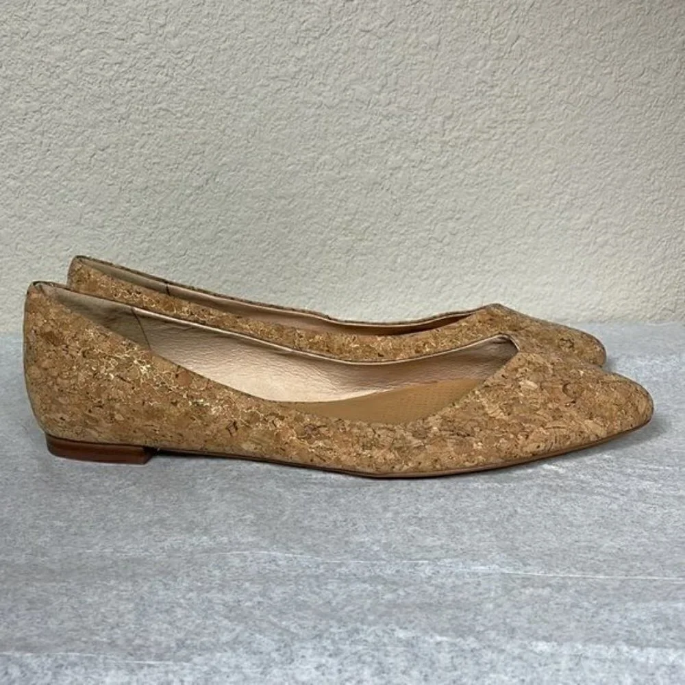 New Corso Como Jullia Natural Tan Cork Ballet Flat Balletcore Sz 11